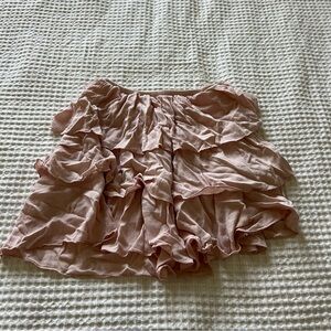 Brandy Melville John Galt ruffle pink skirt